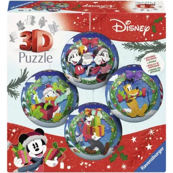3D puzzle koule Ravensburger Disney vánoční baňka sada (2 x 27 dílků)