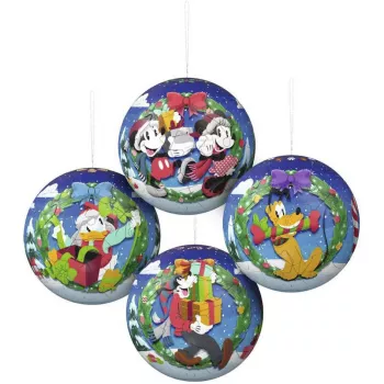 3D puzzle koule Ravensburger Disney vánoční baňka sada (2 x 27 dílků)