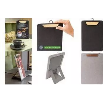 SIGEL menu podložka se svorkou KB224 světle šedohnědá A4 PU MDF