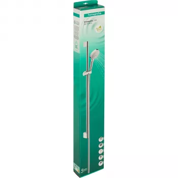 Sprchová sada Hansgrohe Crometta Vario EcoSmart, 90 cm, bílá/chrom