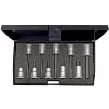 GEDORE 1509918 10dílná sada nástrčných klíčů s vnitřním šestihranem 3/8 inch pohon (10 mm) H4-H17 v kovovém kufru