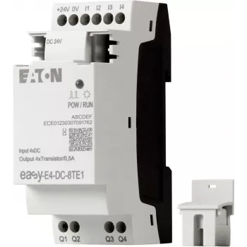Digitální I/O rozšiřující modul Eaton easyE4 DC 8TE1, 4DI/4DO, 24V DC, tranzistor PNP