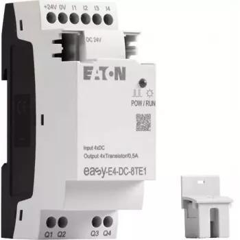 Digitální I/O rozšiřující modul Eaton easyE4 DC 8TE1, 4DI/4DO, 24V DC, tranzistor PNP