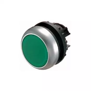 Eaton M22-DL-G plochý zelený osvětlený spínač, momentový, 22,5 mm