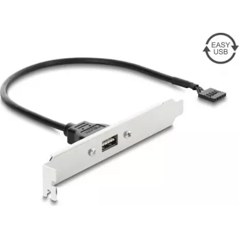 Delock USB 2.0 slotová záslepka s 1 x EASY USB Type-A portem