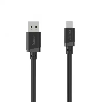 Hama USB-A na Micro-USB kabel, 2 m, černý