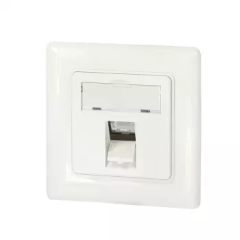 Keystone krytka LogiLink pro 1 modul, německý typ, čistě bílá