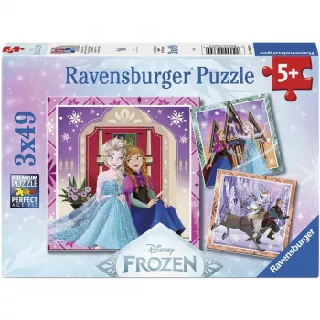 Sada dětských puzzle Ravensburger Disney Frozen 2 - 3x49 dílků