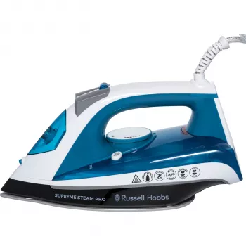 Russell Hobbs Supreme Steam Pro 23971-56 napařovací žehlička 2600W černá modrá šedá bílá