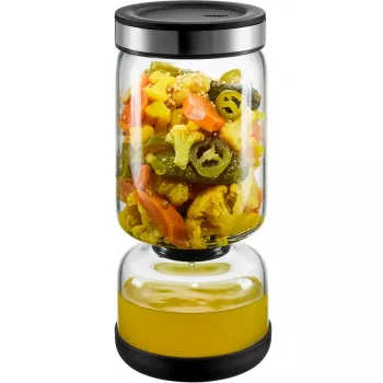 GEFU LAVINA cedník na jogurt a tvaroh sklo 1,3 L s nerezovým sítkem