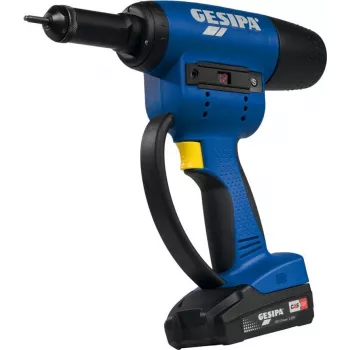 Akumulátorový nýtovací přístroj na slepé matice Gesipa FireBird Pro, 18V CAS, 15 kN, s akumulátorem 2,0 Ah, nabíječkou, L-BOXX