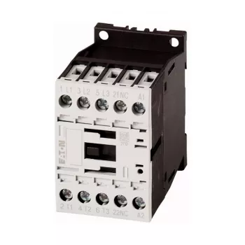 EATON Moeller DILM9-01 24 V DC 3pólový stykač, 9 A, 4 kW, 1 NC pomocný kontakt, šroubové svorky, montáž na DIN lištu