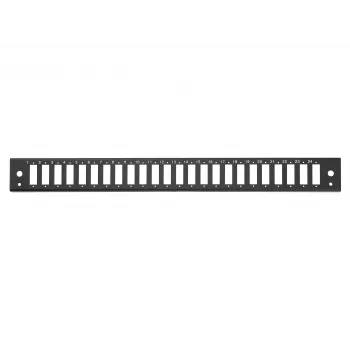 EQUIP 19 inch 1U rackový optický patch panel, 24x SC-Duplex, 48-vláknový multimode OM3/OM4, ocel, černý