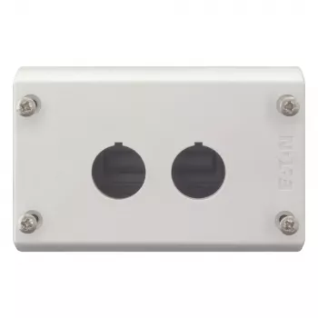 Eaton M22-I2 prázdná skříňka pro 2 ovládací prvky, povrchová montáž, světle šedá RAL 7035