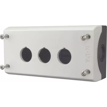 Eaton M22-I3 povrchová skříňka, 3 výřezy, šedá RAL 7035, IP66/IP67/IP69K, 80x153x56mm