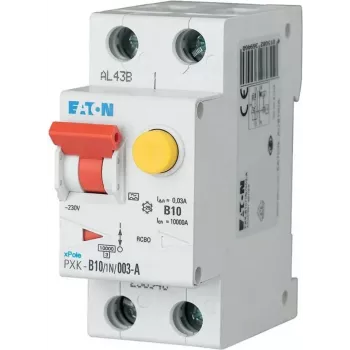 Proudový chránič Eaton PXK-B10/1N/003-A RCBO 10A 30mA typ A 1P+N 230V 6kA 2TE