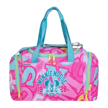 McNeill Disney Minnie Mouse Sports Bag, Pink/Red, 16L, Polyester, Kids