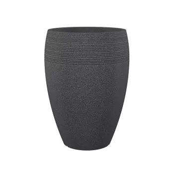 Emsa Landhaus květináč 283/65 černo-granitový D47 – 47 cm kulatý květináč, 38 L, UV a mrazuvzdorný, interiér/exteriér