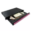 LogiLink 19 inch 1U 24-port LC duplex OM4 multimode splice box patch panel, černý