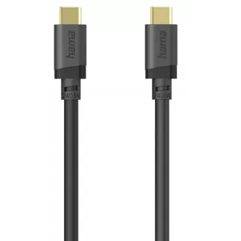 USB-C na USB-C kabel 5 Gbit/s, 240 W, 0,75 m, černý