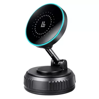 Bezdrátová nabíječka do auta LogiLink, vakuová magnetická, otočná o 360°, skládací, 25W