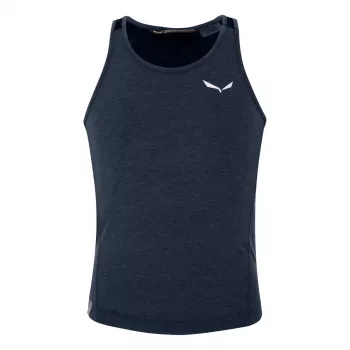 Salewa Agner Hybrid Tank dětské bezrukávové spodní tričko - Navy Blazer Melange 104-116 cm