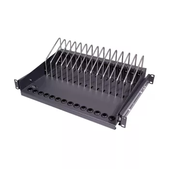 LogiLink SF100B 19 inch 1U výsuvná police pro notebooky, tablety a smartphony, černá