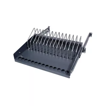 LogiLink SF100B 19 inch 1U výsuvná police pro notebooky, tablety a smartphony, černá