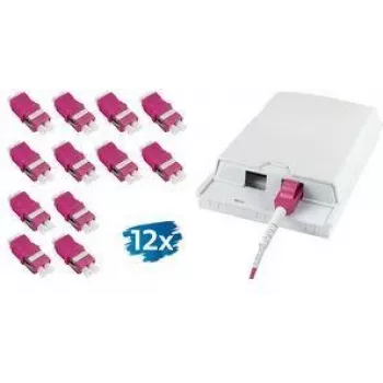 LogiLink FA03LC9 LC duplexní OM4 sada optických spojek bez příruby, fialová, 2x LC Duplex, výřez SC-Simplex