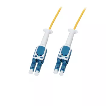 LogiLink Uniboot Push-Pull LC-LC OS2 jednovidový optický propojovací kabel, 0,5 m, LSZH, žlutý