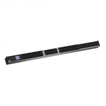 Bachmann BN0500 Local Metered 1U 19 inch Aluminium PDU, 6x C13 + 2x C19, CEE 16A, Surge Protection, 3m