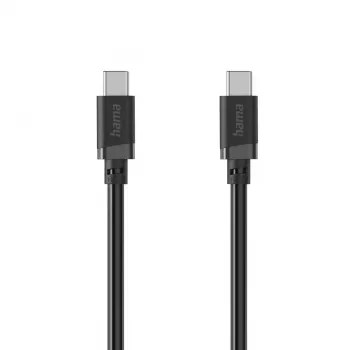 Hama USB-C na USB-C kabel, 3 m, 60 W, černý