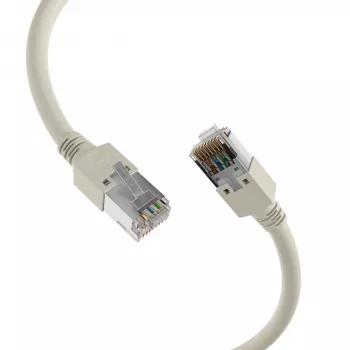 EFB Elektronik K8452.50 RJ45 Patch Cable Cat.5e F/UTP LSZH, Draka UC300 TM11, 4x2 x AWG26/7, Gold-Plated Contacts, 50 m, Grey