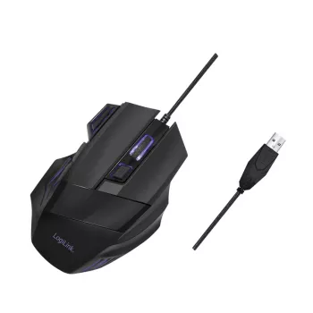 LogiLink ergonomická optická myš 7 tlačítek USB kabelová vertikální pro praváky černá