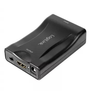 LogiLink CV0160 SCART to HDMI Converter Adapter, 1080p, Black