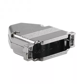 Celokovový kryt EFB Elektronik 29432.1V2 E-GP25G s odlehčením tahu, D-Sub 25pinový, stíněný EMI/RFI, slitina zinku, stříbrný