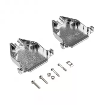 Celokovový kryt EFB Elektronik 29432.1V2 E-GP25G s odlehčením tahu, D-Sub 25pinový, stíněný EMI/RFI, slitina zinku, stříbrný