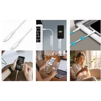 LogiLink CU0265 USB 2.0 Type-C kabel, 3 m, bílý, 480 Mbps, nabíjení 60W