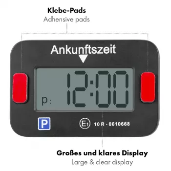 Elektronická parkovací kotouč LogiLink, certifikace KBA, černá