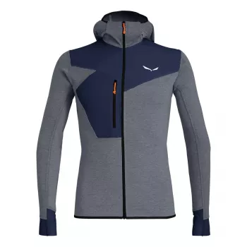 Pánská bunda s kapucí na zip Salewa Puez 2 Dry, dlouhý rukáv, Navy, M