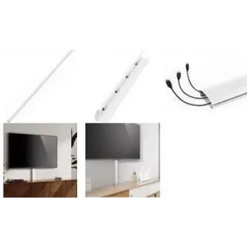 LogiLink hliníkový kabelový kanál 1100x60x20 mm s klapkovým a zacvakávacím uzávěrem, bílý