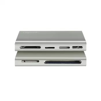 LogiLink USB 3.2 Gen1 5v1 čtečka karet, kovové pouzdro, stříbrná