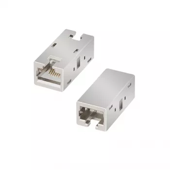 LogiLink NP0067 Cat.6A stíněná RJ45 inline spojka, kovové pouzdro, průmyslová kvalita