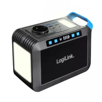 Přenosná elektrárna LogiLink 200W, 148Wh Li-ion, čistá sinusovka, USB-C PD 45W, LED světlo