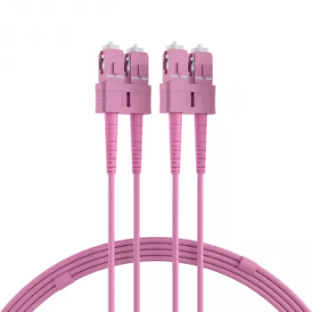EFB Elektronik O0318.1-1.2 SC Duplex OM4 multimode optický patch kabel, 1 m, fialový, LSZH