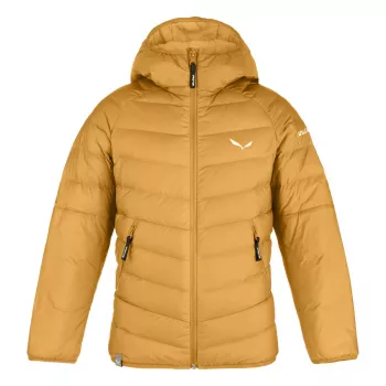 Dětská péřová bunda Salewa Brenta RDS Spruce Yellow 104-116 cm