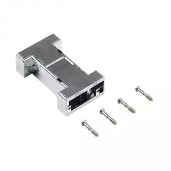 EFB ELEKTRONIK EB0909MV2 metalizované prázdné rozhraní pouzdro, 1 port Keystone, stříbrné
