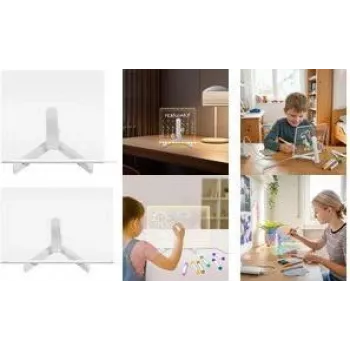 LogiLink LED svítící nástěnka 20x20 cm se 7 fluorescenčními fixy, napájení USB, akryl, vícebarevná