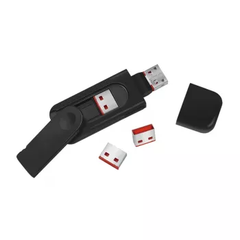 Blokátor portů USB-A LogiLink AU0054 s 1 klíčem a 4 zámky cestovní verze černý
