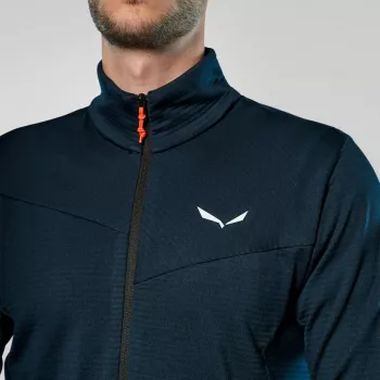 Pánská mikina s kapucí na zip Salewa Puez Altavia Full-Zip Hoody, Navy Blazer, M